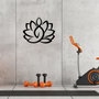 Wallity Lotus - M114 Escultura de Pared de Metal Negra